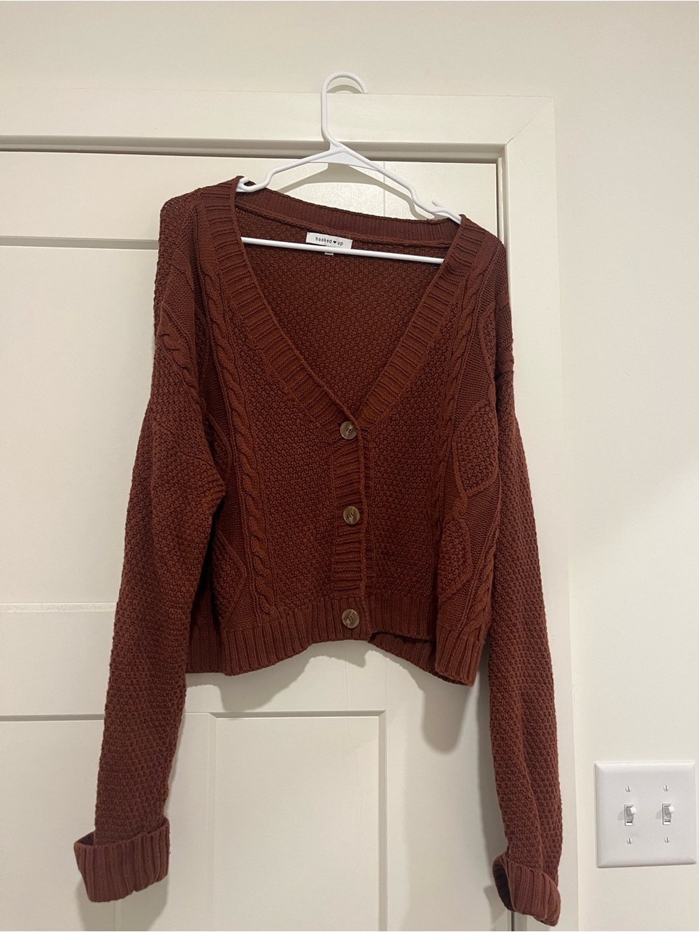 Brown button down cardigan